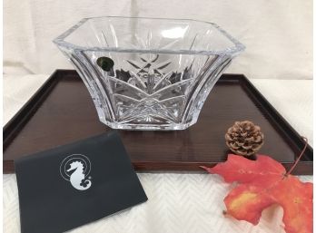 Waterford Crystal Florence Court Square Bowl - 8x5  New In Original Box
