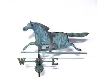 Antique Copper Horse Weathervane With Mounting Bracket*