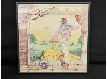 Goodbye Yellow Brick Road Elton John Signed Album Cover With COA