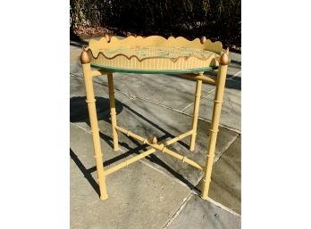 Hand Painted Metal Tray Table