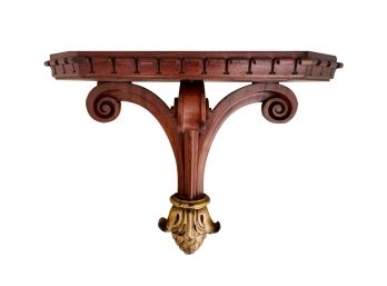 Antique Marble Topped Mahogany Console Table