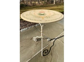 Hand Painted Metal Side Table
