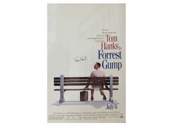 Tom Hanks Autographed Forest Gump Movie Poster, Framed
