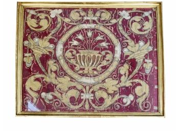 Antique 16th Century Framed Fabric