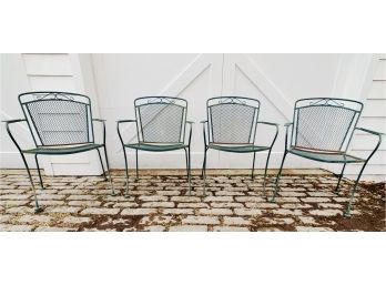 Vintage Metal Patio Chairs - Set Of 6
