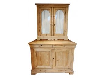 Custom Pine Hutch Top Cabinet