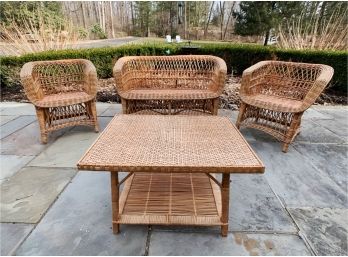 Handmade Wicker Set Imported From Madeira, Portugal