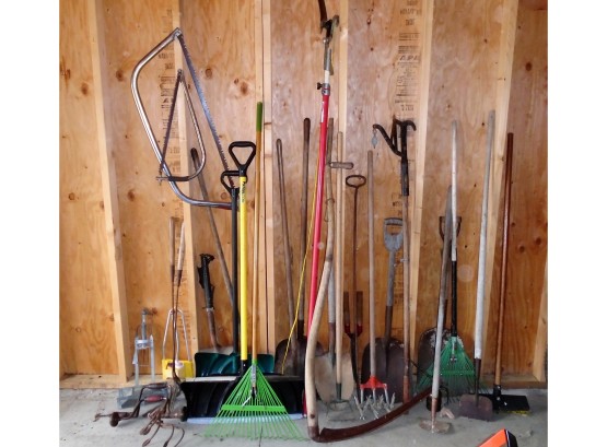 Large Lot Of Lawn Tools