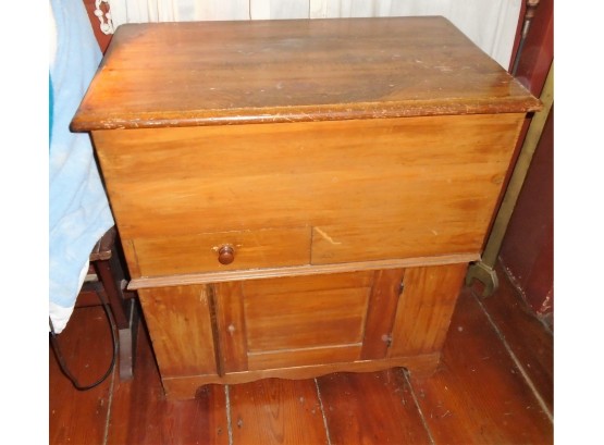 Antique Pine Dry Sink With Contents
