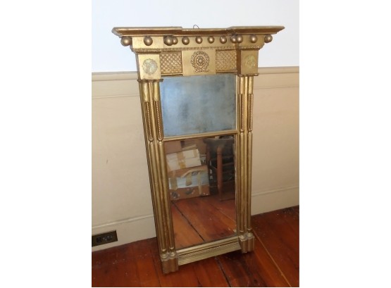 Antique 1800's Gold Gilded Federal Mirror