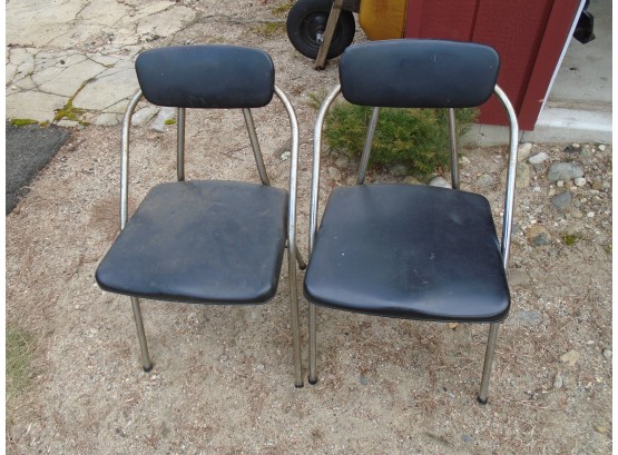 Pair Of Mid Century Folding Chairs