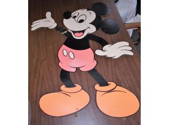Vintage Double Sided Cardboard Mickey Mouse