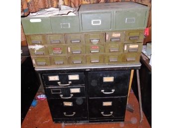 Four Industrial Cabinets With Contents