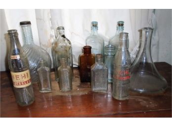 Vintage Bottle Lot Including Two Nehi Bottles