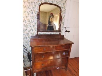 Nice Old Two Over Two Dresser & Mirror