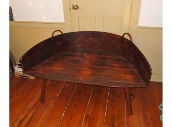 Antique Wooden Table Made From Old Hay Tool