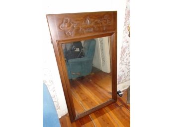 Original Oak Mirror From The Sheraton West Hotel