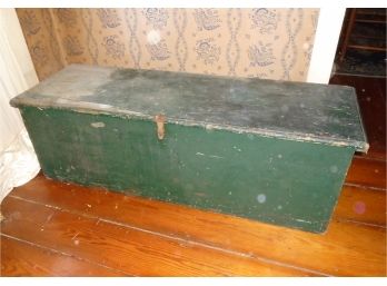 Antique Green Painted Blanket Chest