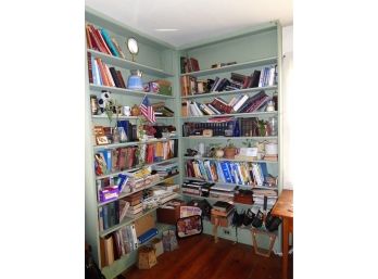 Large Corner Bookshelf Lot
