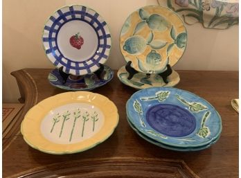 Group Of Seven Country Fair Pottery Bowls By William & Sonoma