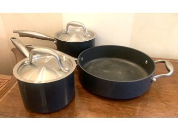 Three Anolon Titanium Cookware