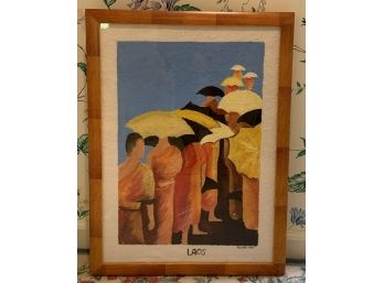 Watercolor On Paper Titled Laos