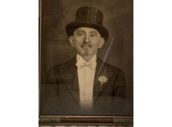 Custom Framed Photo Of A Man In A Top Hat