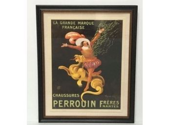 POTTERY BARN FRAMED PRINT, PERROUIN FRRES VINTAGE LA GRANDE MARQUE FRANCAISE