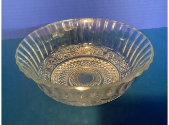 Vintage Crystal (?) Fleur De Lys Centerpiece Bowl