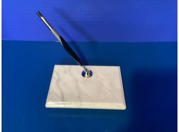 Vintage Marble (?) Base Desk Pen Holder