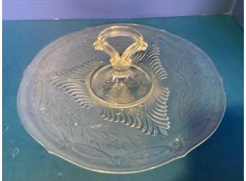 Vintage Tiffen-Franciscan Coronet Serving Dish With Center Handle