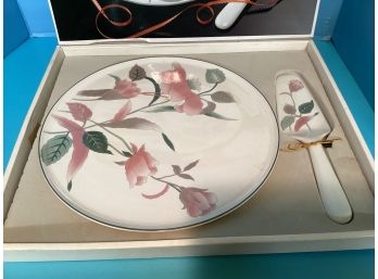 Mikasa Continental Silk Flowers Cake Set (NIB)