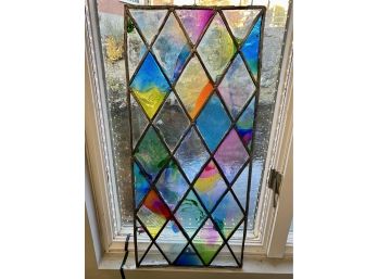 Vintage Stained Glass And Resin - Mixed Media Artwork