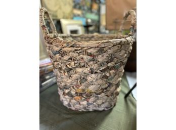 Basket Weaved With Newspaper