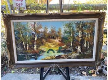 Oil 'Repainting' - Nessie On The Hudson 47 X 28