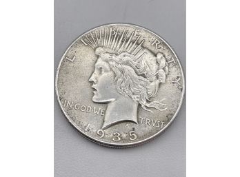 1935 Peace Dollar, Silver Coin.