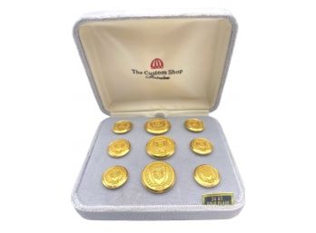 Vintage Yale University Gold Plated  Buttons Set.