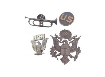 Four Vintage Military Pins.