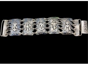 Vintage ORNO( Poland), Linked Silver Bracelet. 8 ' Long