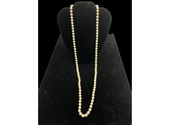 Vintage 14k Gold Pearl Necklace,33' Long. ( P#1)