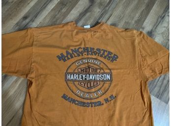 Vintage Orange Harley Davidson Tee 2xl