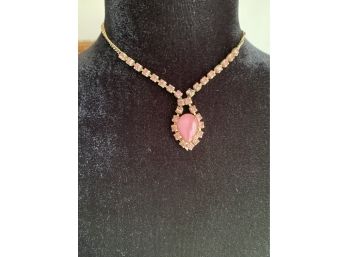 Costume Pink Stone Necklace