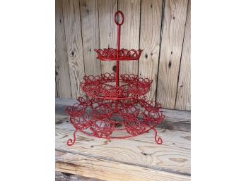24 Red Wire Display Cupcake Holder