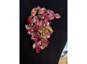 Absolutely Stunning Pink Stone Broach