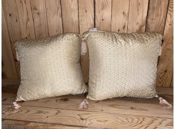 Waterford Adria High End Pillows With Pearl Accents And Tassles