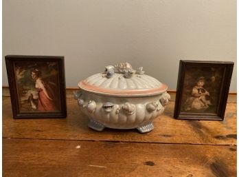 Vintage Greenwald Inc. Mini Pictures And Unique Shell Dish