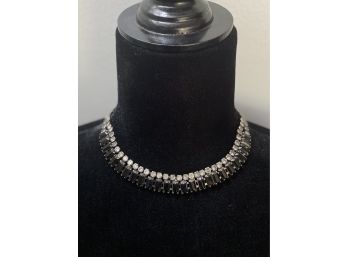 Elegant Rectangle Black Stone Necklace