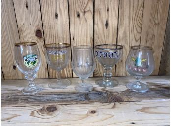 Vintage German Beer Glasses- Some Gold Rims