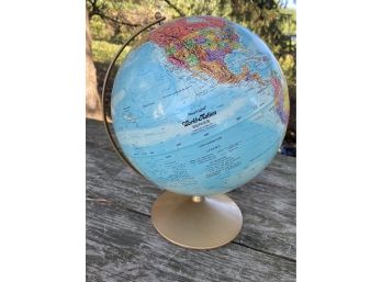 Beautiful REPLOGLE Globe With Metal Frame And Base