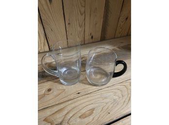 Blown Glass Handle Mugs